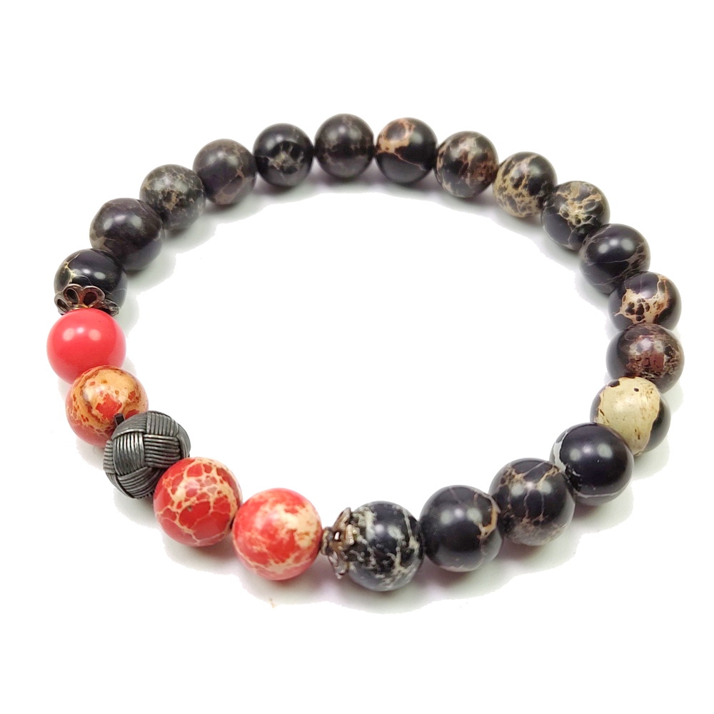 Gümüş Kapama Varasit Doğaltaş Bileklik