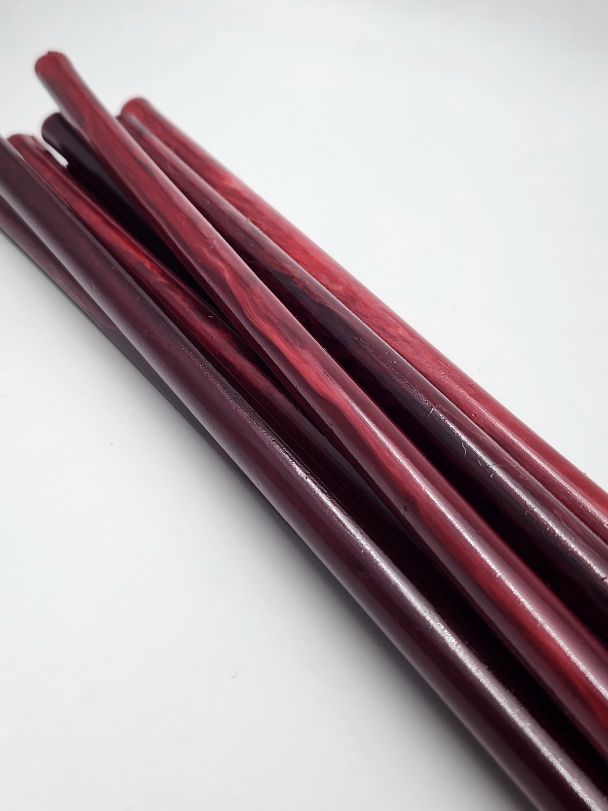 13 mm Kırmızı Bordo Hareli Katalin Çubuk