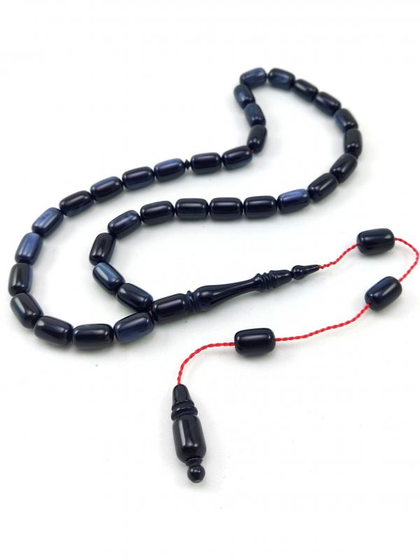 Siyah Nano Sedefli Sistemli Kapsül Kesim Katalin Tesbih