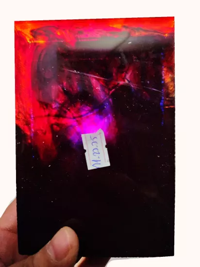 Mavi Şeffaf Kırmızı Ateş Kehribar Hammadde