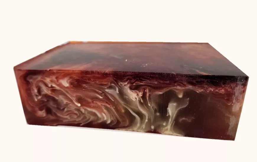 Kahve Beyaz Hareli Katalin Tesbih Hammaddesi