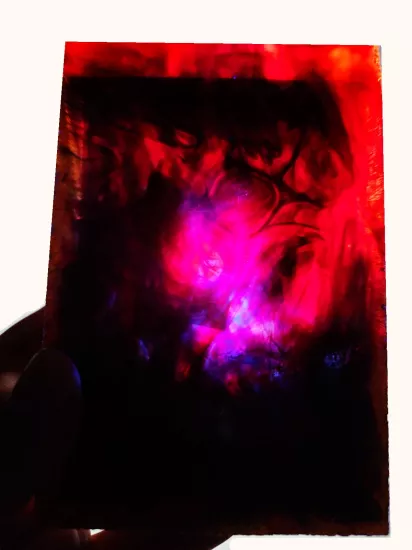 Mavi Şeffaf Kırmızı Ateş Kehribar Hammadde