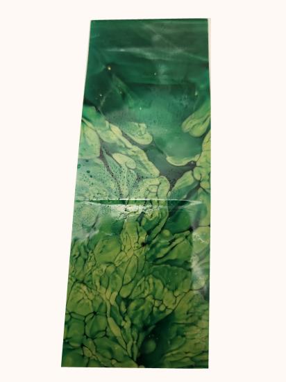 Turkuaz Hareli Sıkma Kehribar Tesbih Hammaddesi