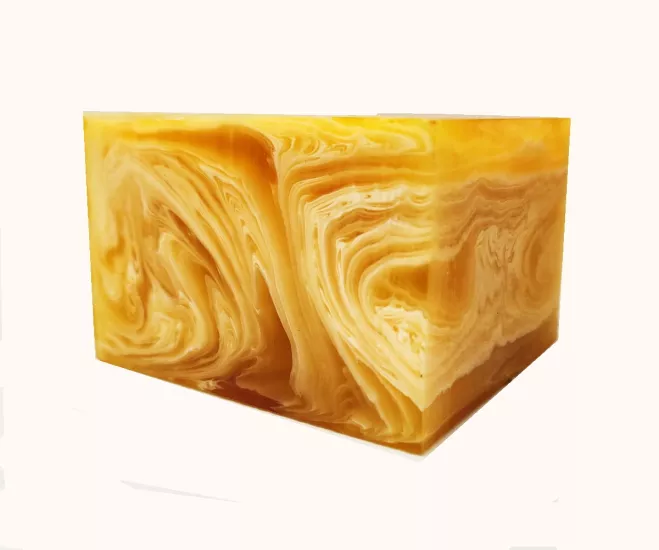 Sarı Hareli Sıkma Kehribar Kütle 520 gr.