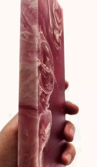 Pembe Hareli Katalin Tesbih Hammaddesi 25 cm