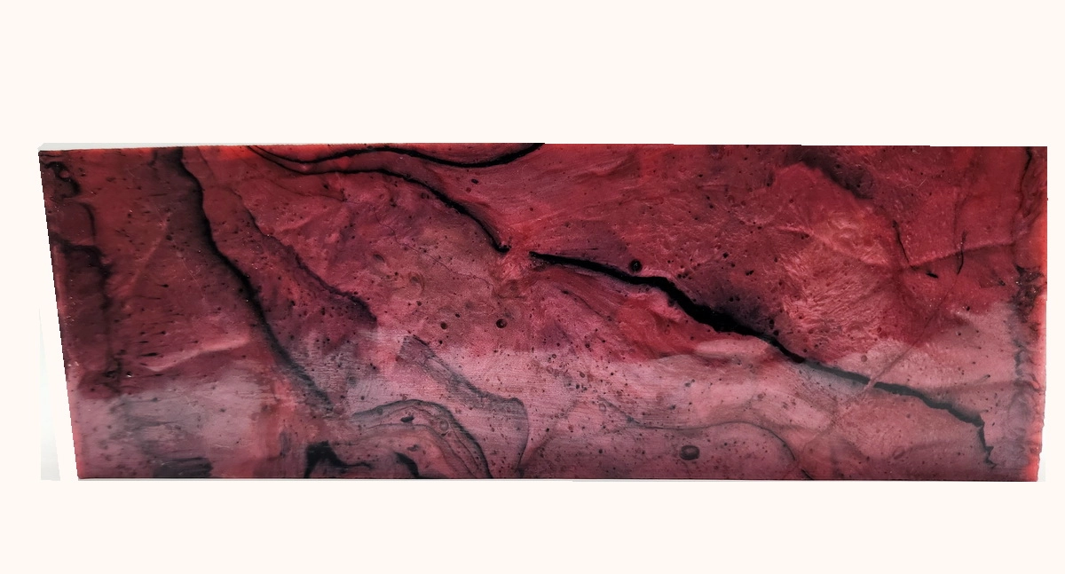 Kırmızı Sİyah Sedefli Hareli Katalin Kalıp 25 cm